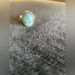 Silver Ring with LARIMAR Stone